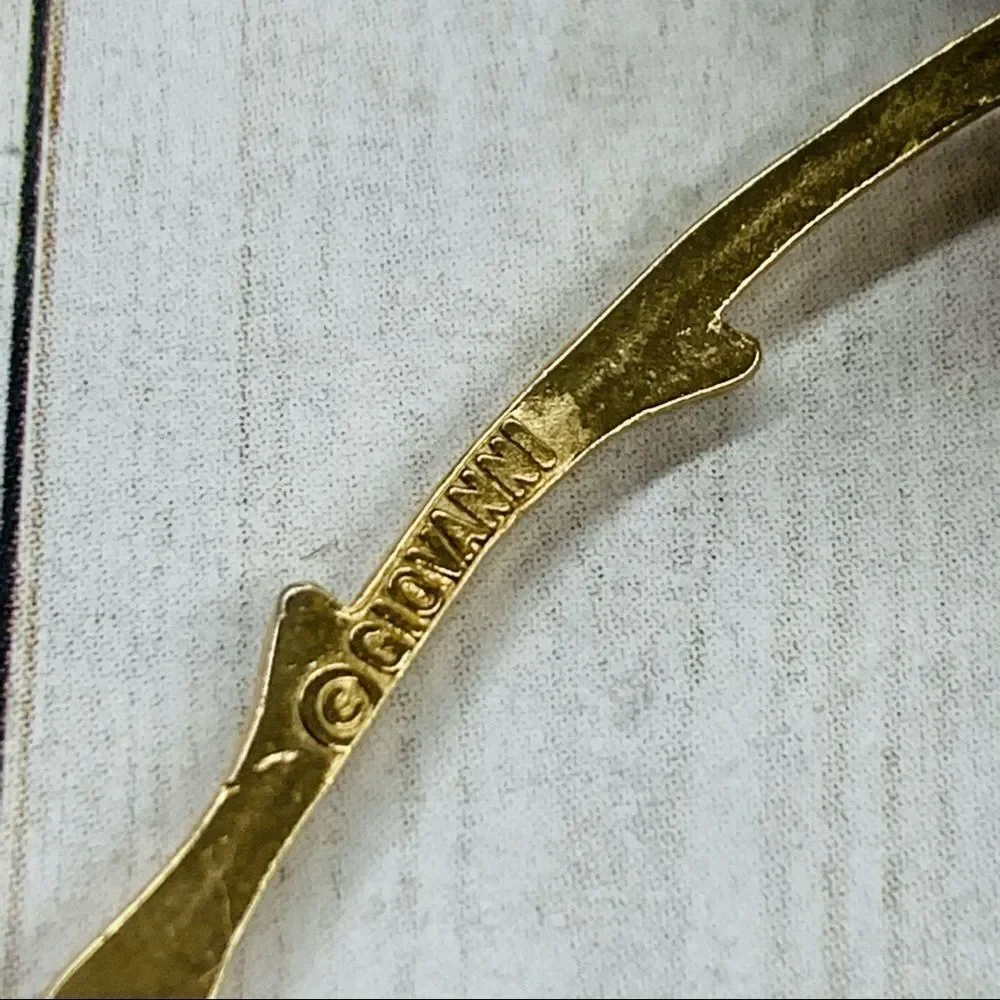 VTG Giovanni Gold Rose Brooch‎